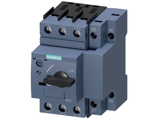 Siemens 3RV2111-1CA10 Katkaisija 1 kpl Asetusalue (virta): 1,8 - 2,5 A Kytkentäjännite (max.): 690 V/AC (L x K x S) 65 x 97 x 97 mm