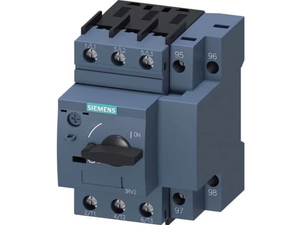 Siemens 3RV2111-1KA10 Strömbrytare 1 st Inställningsområde (ström): 9 - 12,5 A Kopplingsspänning (max.): 690 V/AC (B x H x D) 65 x 97 x 97 mm
