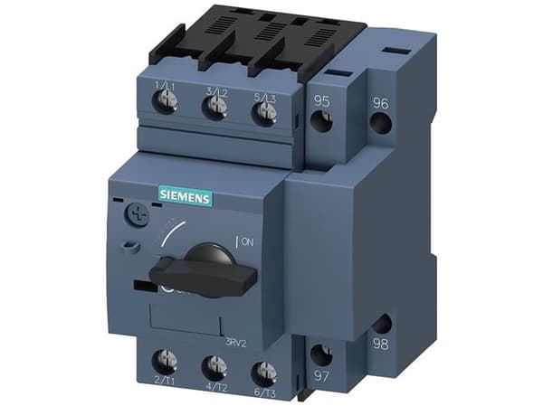 Siemens 3RV2121-4DA10 Strömbrytare 1 st Inställningsområde (ström): 18 - 25 A Kopplingsspänning (max.): 690 V/AC (B x H x D) 65 x 97 x 97 mm