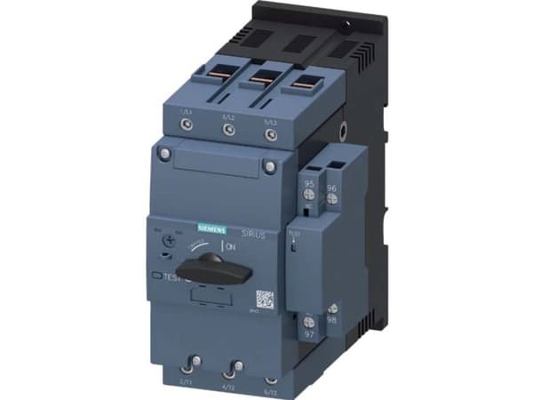 Siemens 3RV2142-4MA10 Strömbrytare 1 st Inställningsområde (ström): 80 - 100 A Kopplingsspänning (max.): 690 V/AC (B x H x D) 90 x 165 x 176 mm