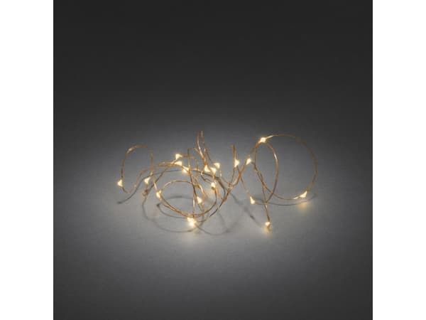 Konstsmide Lyssett, Dekorativ lyskjede, Kobberfarge, Metall, Plast, Polyvinylklorid (PVC), IP20, 20 pære(r), LED Kobber