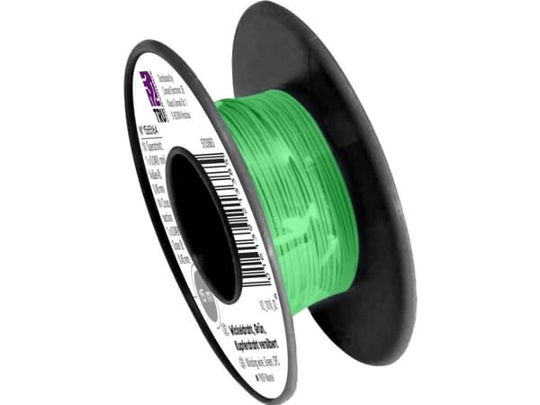 TRU COMPONENTS 1565164 Viklingstråd Wire Wrap 1 x 0.05 mm² Grøn 15 m