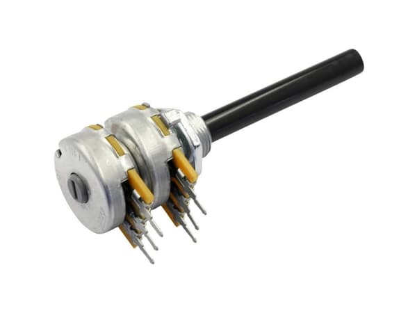 OMEG PC2G20BU CEBS F1 L:50 B22K PC2G20BU CEBS F1 L:50 B22K Drejepotentiometer Stereo 0.2 W 22 kΩ 1 stk