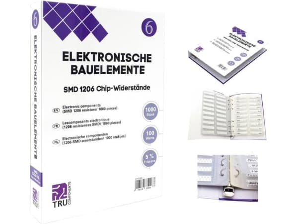 TRU COMPONENTS TC-6869412 Sortiment album SMD 1206 0,25 W 5 % 1000 st