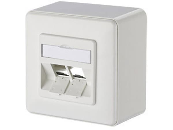METZ CONNECT 130B20D20002KE, 2 x RJ-45, Vit