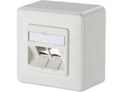 METZ CONNECT 130B20D20002KE, 2 x RJ-45, Vit