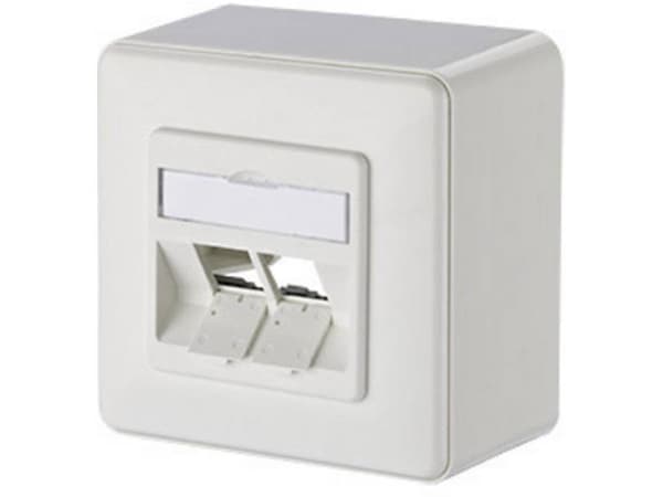 METZ CONNECT 130B20D20002KE, 2 x RJ-45, Vit