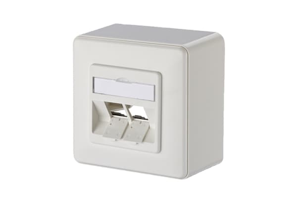METZ CONNECT 130B20D20002KE, 2 x RJ-45, Vit