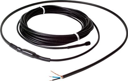 Deviflex-lämmityskaapeli 25 m 20 W/m, jossa on betoniin upotettava suojus Jään ja lumen sulattamiseen kouruissa, ajoteillä jne