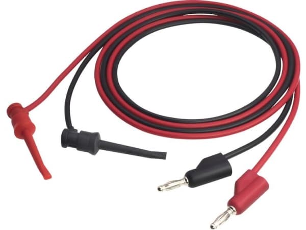 VOLTCRAFT MSL-102 Prøveledning 4 mm-stik 1.00 m Sort, Rød 1 stk