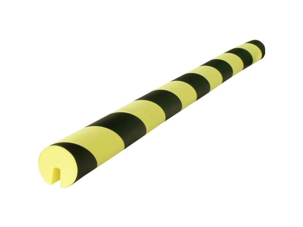 VISO PU 208 NJ Beskyttelsesprofil med slids Sort, Gul (Ø x L) 40 mm x 750 mm