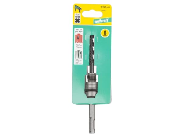 wolfcraft GmbH 5955000, Borr, Borrhammare, Centreringsborr, Högerrotation, 8 mm, 80 mm, Tegel, Betong, Sten
