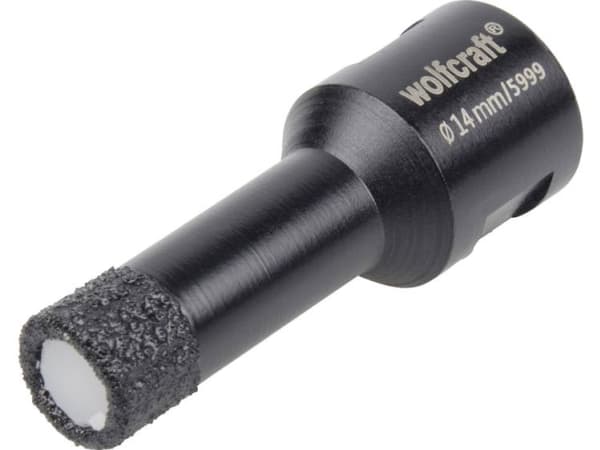 wolfcraft GmbH 5999000, Pyöreä poranterä, 1,4 cm, 35 mm, Keraaminen, Hienokiviaines, Lasitettu laatta, Graniitti, Marmori, Posliini, Musta, M14