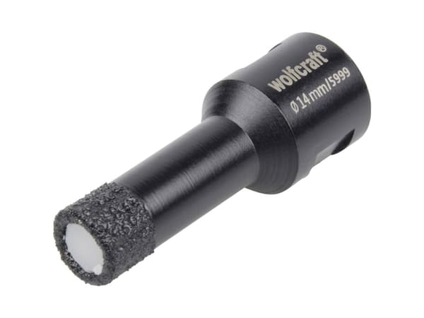 wolfcraft GmbH 5999000, Pyöreä poranterä, 1,4 cm, 35 mm, Keraaminen, Hienokiviaines, Lasitettu laatta, Graniitti, Marmori, Posliini, Musta, M14