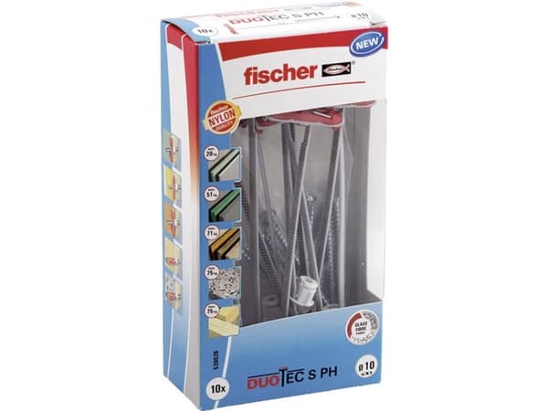 Fischer DUOTEC 10 S PH LD 2-komponent råplugg 50 mm 10 mm 539026 10 stk.