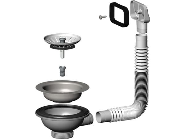 Panda strainer afløbssæt 3 1/2" ST MA