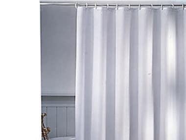 Badgardin Unicolor Environment - B:120 x H:200 cm, vit, utan bly, PVC och giftig impregnering