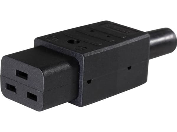 AS Schwabe 62085 IEC-stik Stik, lige Samlet poltal: 2 10 A Sort 1 stk