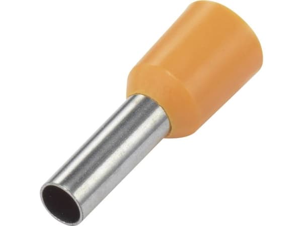 Tru Components 1091294 Ferrules 4 Mm² Partly Insulated Orange 100 Pcs