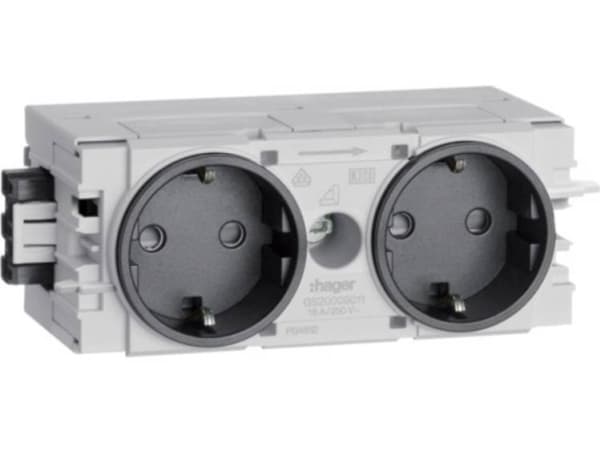 Hager GS20009011, grafiitti, IP20, 250 V, 10 kpl