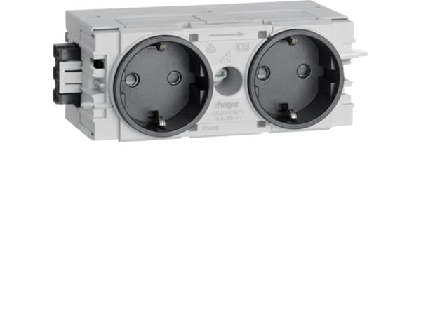 Hager GS20009011, grafiitti, IP20, 250 V, 10 kpl