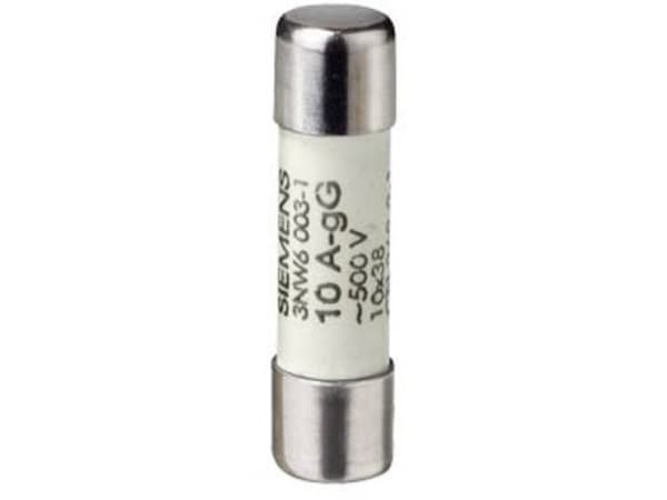 Siemens 3NW60001 Cylindersikringsindsats 0,5 A 500 V 10 stk
