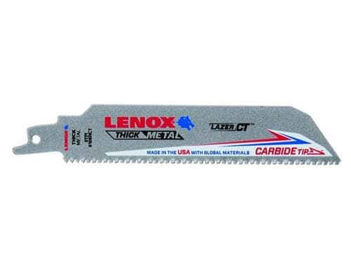 Lenox bajonetsavklinge 152mm - LAZER CT 152x25x1.3mm 8TPI t/metal/støbejern 6108RCT 1stk