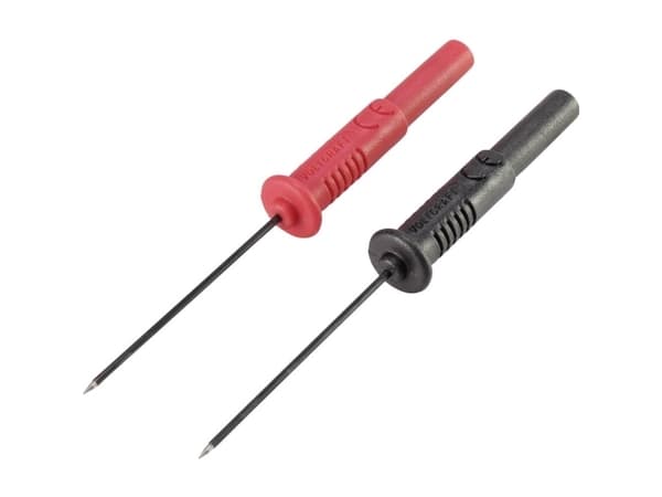 VOLTCRAFT MSS-102 Sätt med säkerhetssondanslutning 4 mm CAT II 300 V Svart, röd 1 set