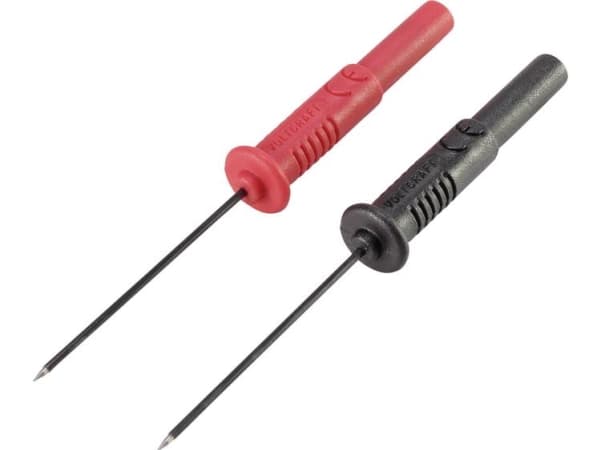 VOLTCRAFT MSS-102 Sätt med säkerhetssondanslutning 4 mm CAT II 300 V Svart, röd 1 set
