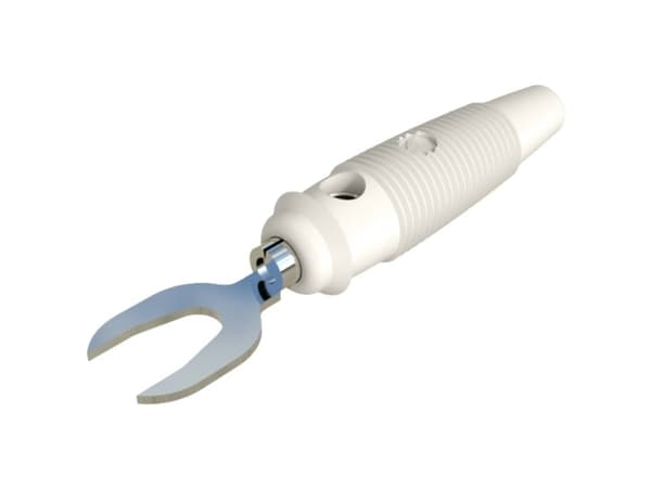 SKS Hirschmann KB 3 ws laboratorioläpivientiliitin Liitin, suora Valkoinen 1 kpl 1 kpl