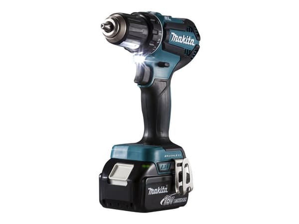 Makita DDF485RTJ - Drill / driver - trådløs - 2-trinns - nøkkelløs borchuck 13 mm - 50 N · m - 2 batterier (5,00 ah) - 18 V