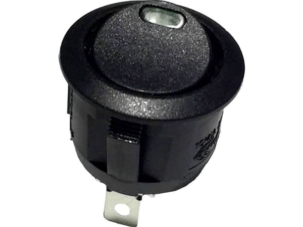 TRU COMPONENTS 700282 Vippekontakt R13-112L B/B GREEN 3V 250 V/AC 6 A 1 x Off/On Klikkende 1 stk