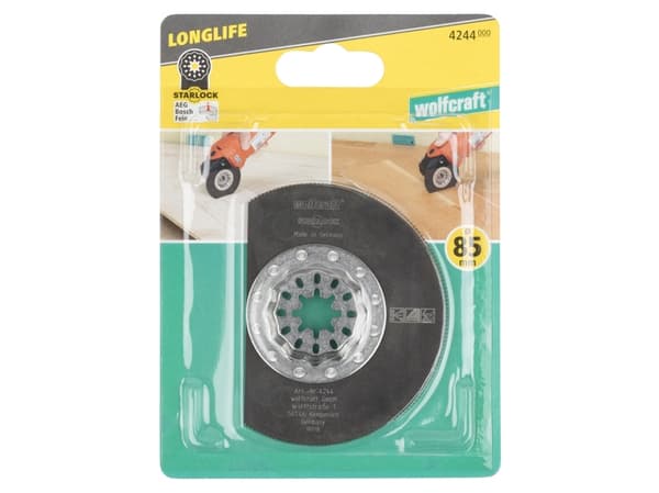 wolfcraft GmbH 4244000, Ikke-jernholdig metall, Gipsplater, Plast, Tre, Høy-Hastighets Stål (HHS), 8,5 cm, 1,4 mm, 2 cm, 1 stykker