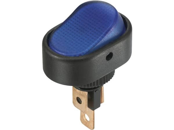 TRU COMPONENTS Vippekontakt TC-R13-133B3 12 V/DC 30 A 1 x Off/On Klikkende 1 stk Blå