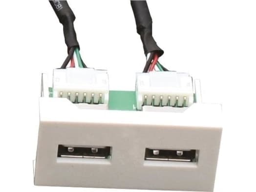 Garbot FA-2420-2USB(A)-F/F-PH-20CM, Valkoinen, 45 mm, 22,5 mm