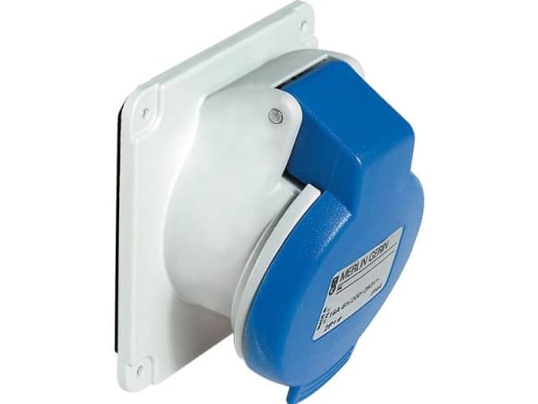 Schneider uttag 2P+Z 16A IP44 blå PKF16F423