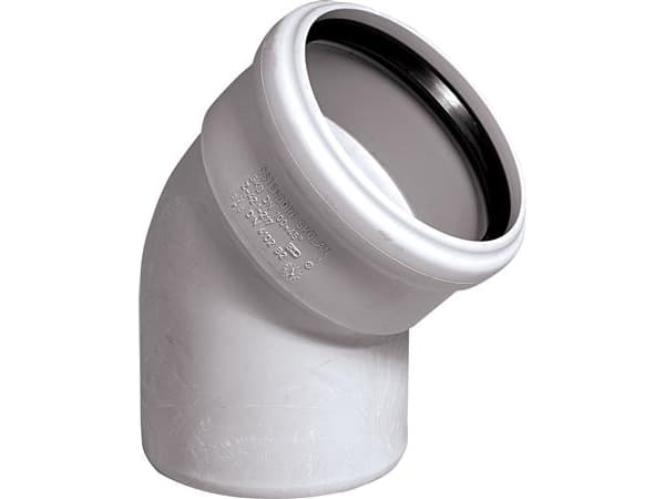Skolan støjdæmpende bøjning 78mm 45 grader