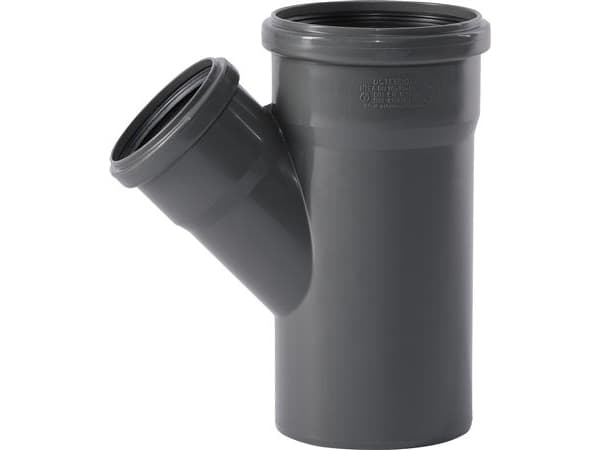 HT Safe grenrør 110/75mm 45grHurtigere og nemmere montering med de nye patenterede tætningsringe bestående af 3 læber.