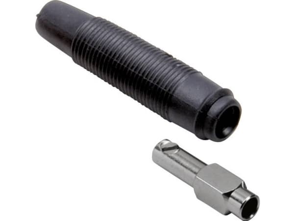 TRU COMPONENTS Laboratorietilslutning Kobling, lige Stift-diameter: 4 mm Sort 100 stk