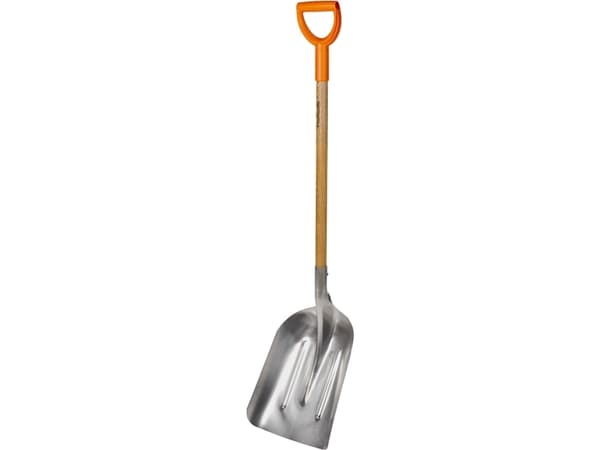 Fiskars 1001637, Trädgårdsskyffel, Gjuten aluminium, Polypropylen (PP), Gjuten aluminium, Trä, Torg, D-formad, 1,4 kg