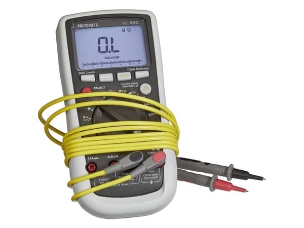 VOLTCRAFT MSL-504 Prøveledning Stik 4 mm Testspids 1.20 m Gul 1 stk