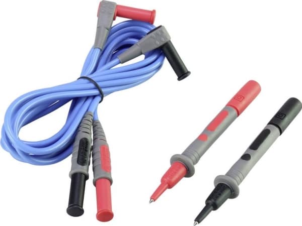 VOLTCRAFT MSL-504 Prøveledning Stik 4 mm Testspids 1.20 m Blå 1 stk
