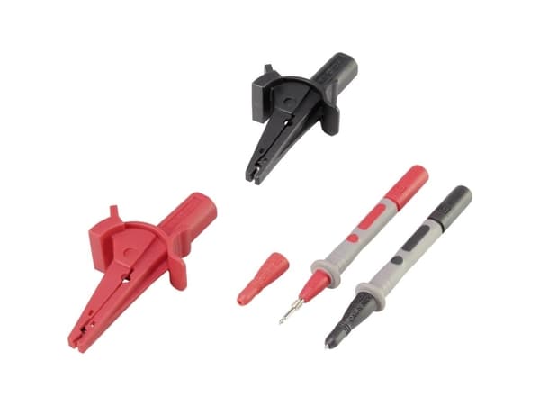 VOLTCRAFT MSS-103 Alligaattorileukasarja Liitäntä 4 mm CAT III 1000 V, CAT IV 600 V Musta, punainen 1 setti
