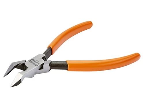 Bahco Sideavbiter vinklet 45°, for bearbeiding av plastdeler, Diagonal tang, 1,5 cm, 2,1 cm, 1,1 cm, Kull stål, PVC, Oransje