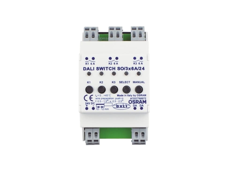 Osram DALI SWITCH SO, 0 - 45 ° C, 54 mm, 96 mm, 62 mm, 169,53 g