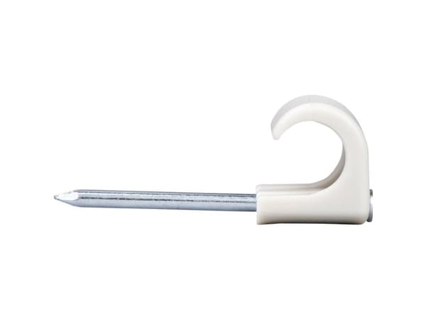 Schneider Electric 2041274 Sømclips 2041274 Bundt-Ø-område 8 til 12 mm Uv-stabiliseret, halogenfrit Lysegrå 100 stk