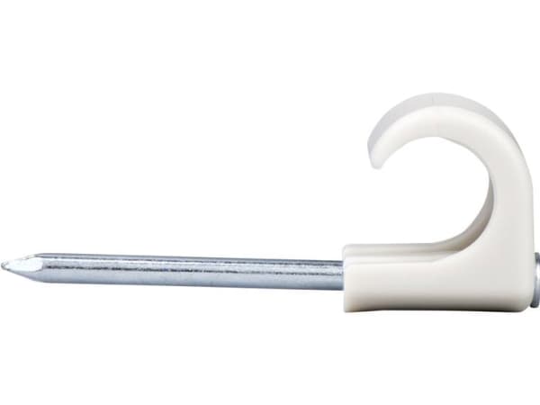 Schneider Electric 2041274 Sømclips 2041274 Bundt-Ø-område 8 til 12 mm Uv-stabiliseret, halogenfrit Lysegrå 100 stk