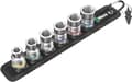 Miniatyrbild 2 av 5: Wera 05003995001, Socket set, 1/2", Metrisk, 6 huvuden, 10,13,15,16,17,19 mm
