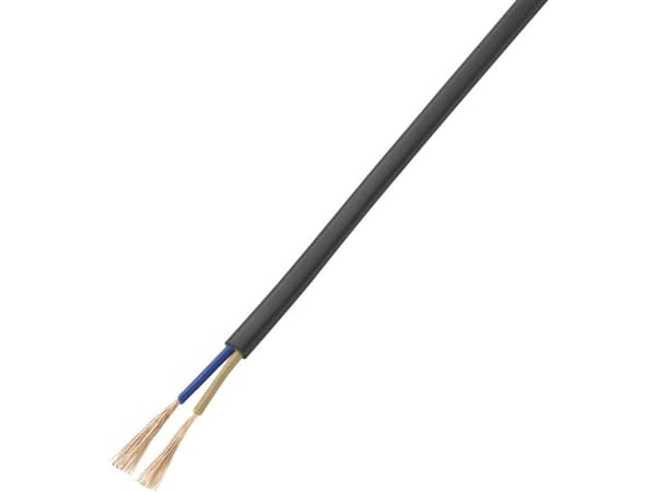 TRU COMPONENTS 1566995 Tilslutningskabel 2 x 0,75 mm² Sort 20 m