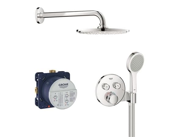 GROHE 34743000, 28,6 cm, 1,25 m, Vegg, Kromfarget